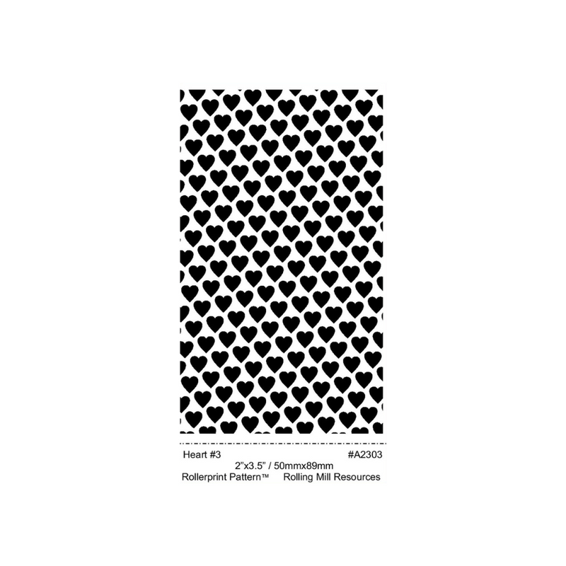 RMR Laser Texture Papers - Hearts 3 - 50x89mm - 137-A2303