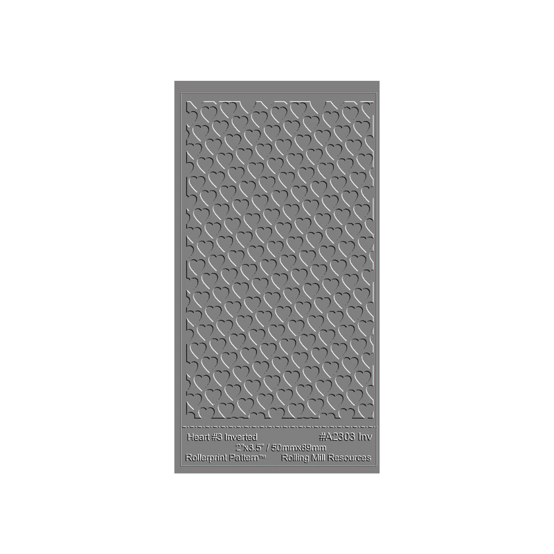 RMR Laser Texture Papers - Hearts 3 Inverted - 50x89mm_137-A2303-INV