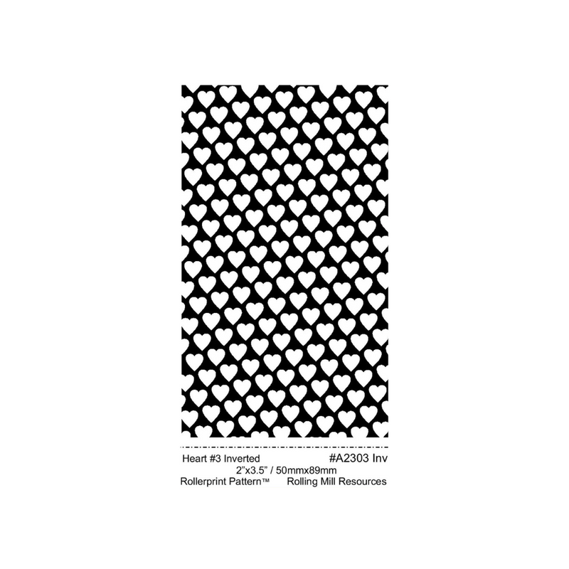 RMR Laser Texture Papers - Hearts 3 Inverted - 50x89mm_137-A2303-INV
