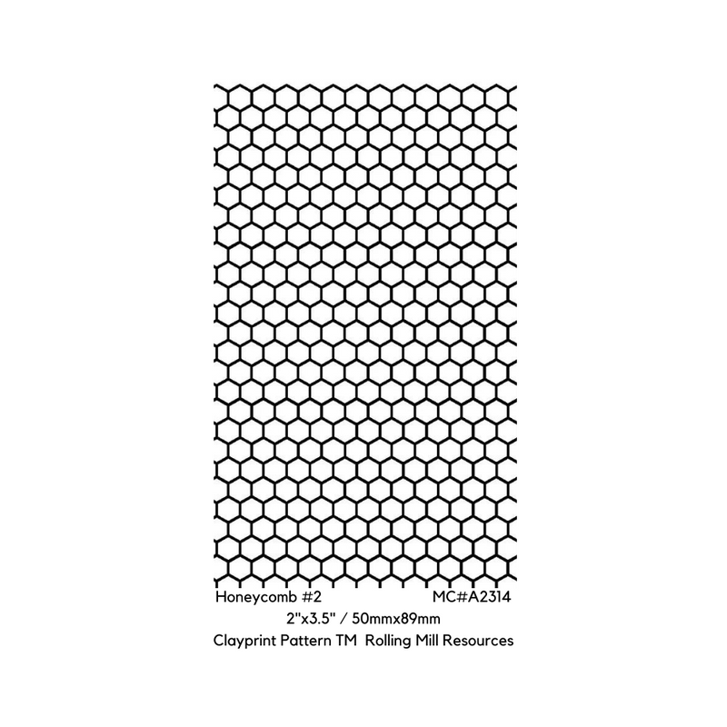RMR Laser Texture Papers - Honeycomb 2 - 50x89mm-137-A2314