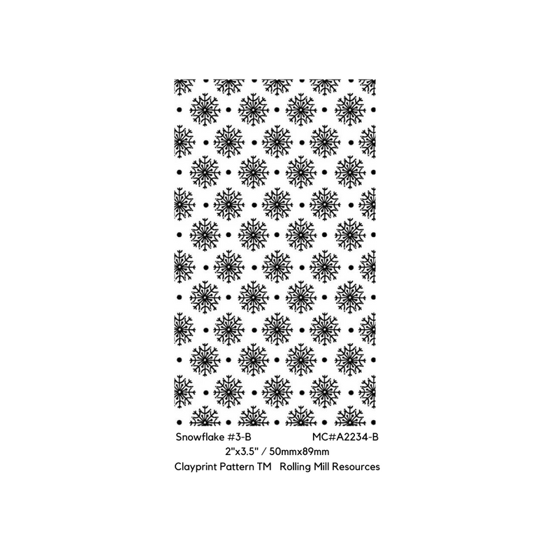 RMR Laser Texture Papers - Snowflake 3 B- 50x89mm - 137-A2234-B
