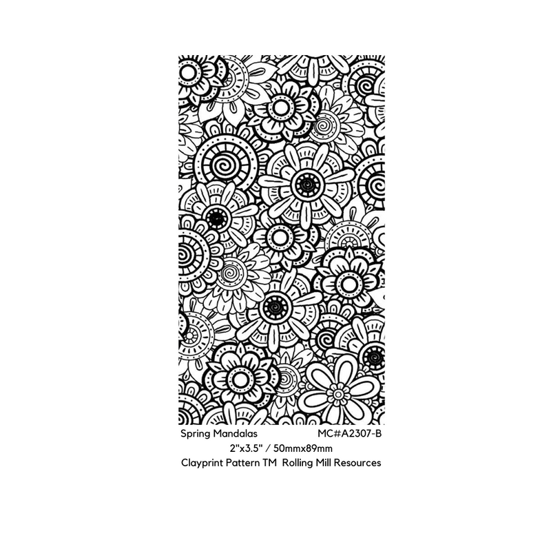 RMR Laser Texture Papers - Spring Mandalas- 50x89mm-137-A2307-B