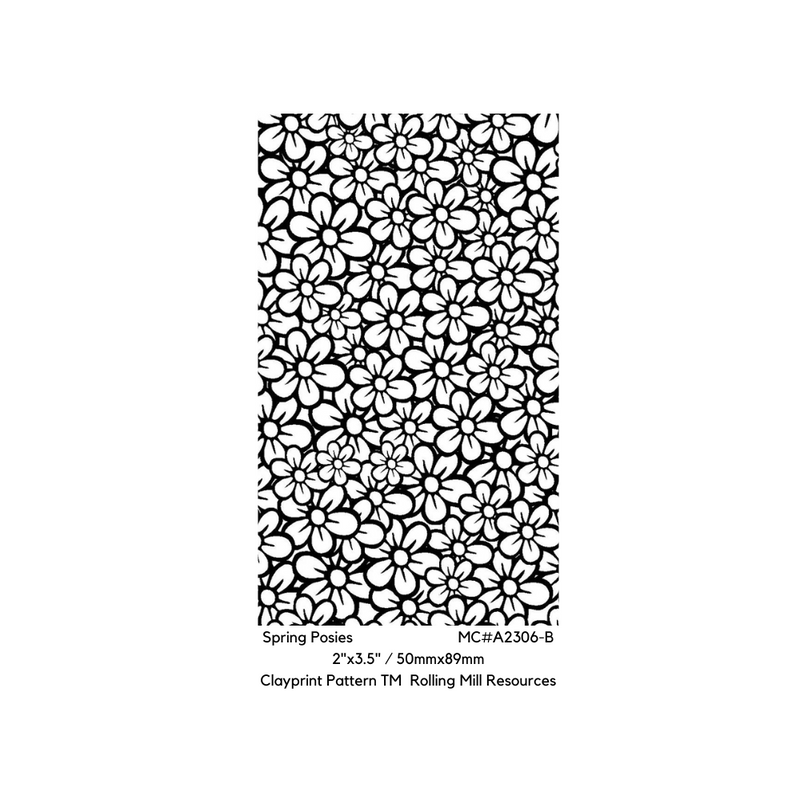 RMR Laser Texture Papers - Spring Posies - 50x89mm-137-A2306-B
