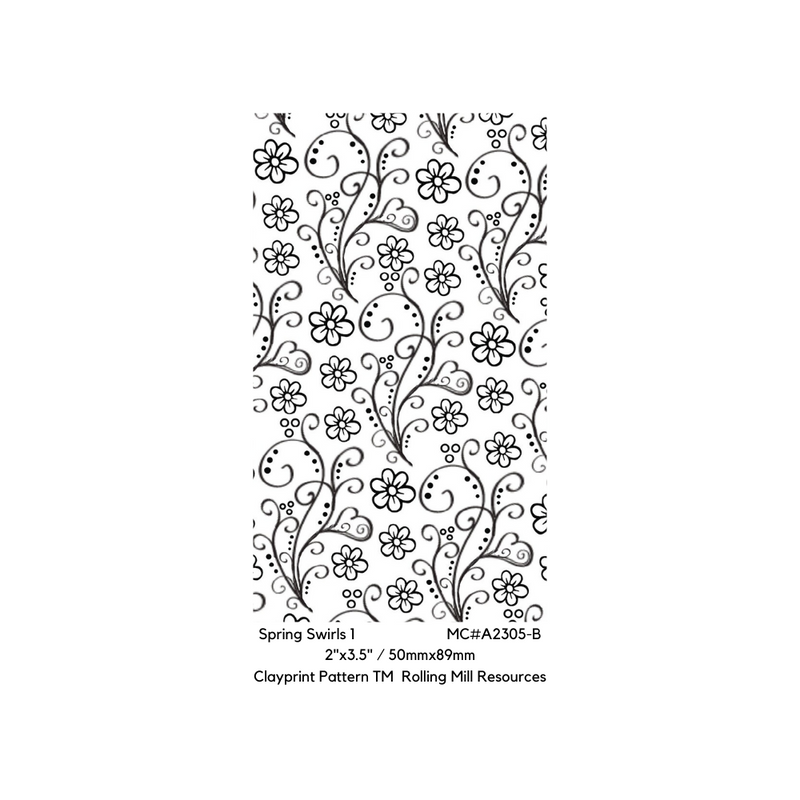 RMR Laser Texture Papers - Spring Swirls 1 - 50x89mm-137-A2305-B