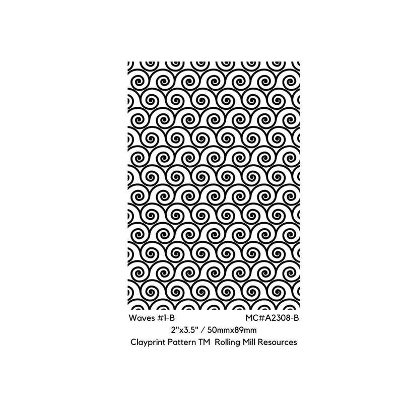 RMR Laser Texture Papers - Waves- 50x89mm-137-A2308-B