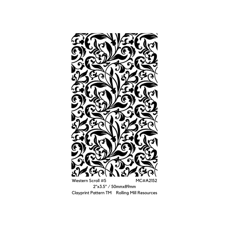 RMR Laser Texture Papers Western Scroll #5- 50x89mm - 137-A2152