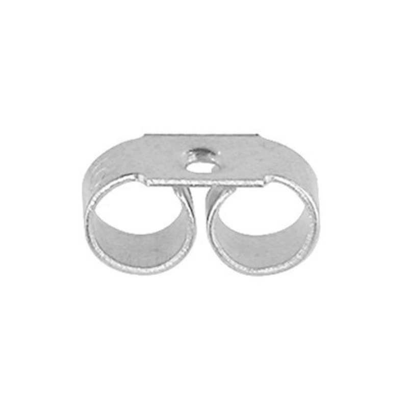Recycled Sterling Silver Scrolls/Butterfly Backs Medium - 1 Pair