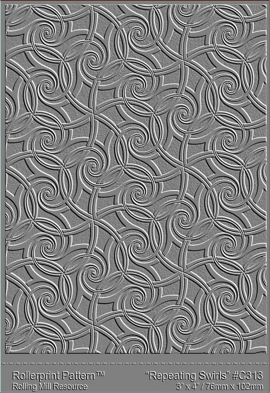 RMR Laser Texture Paper - Repeating Swirls - 76 x 102mm