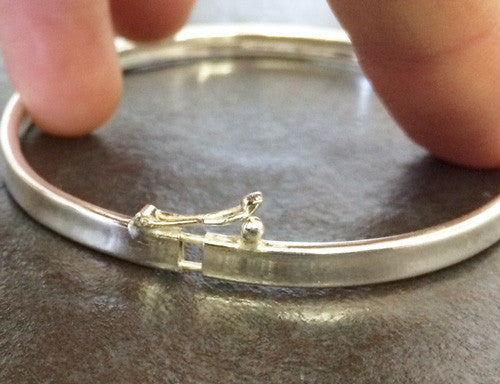 Sterling Silver Oval Bangle
