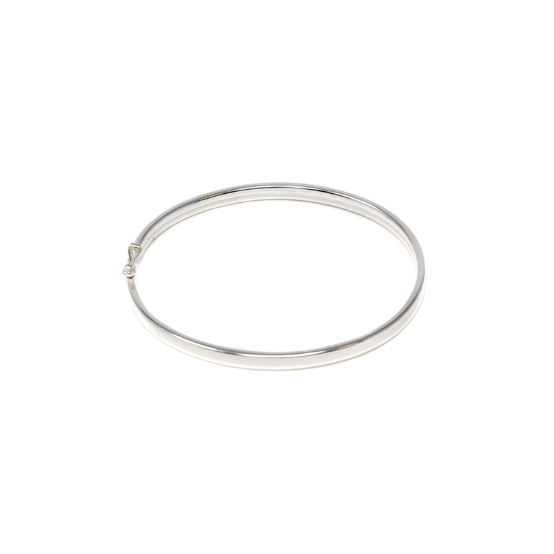 Sterling Silver Oval Bangle