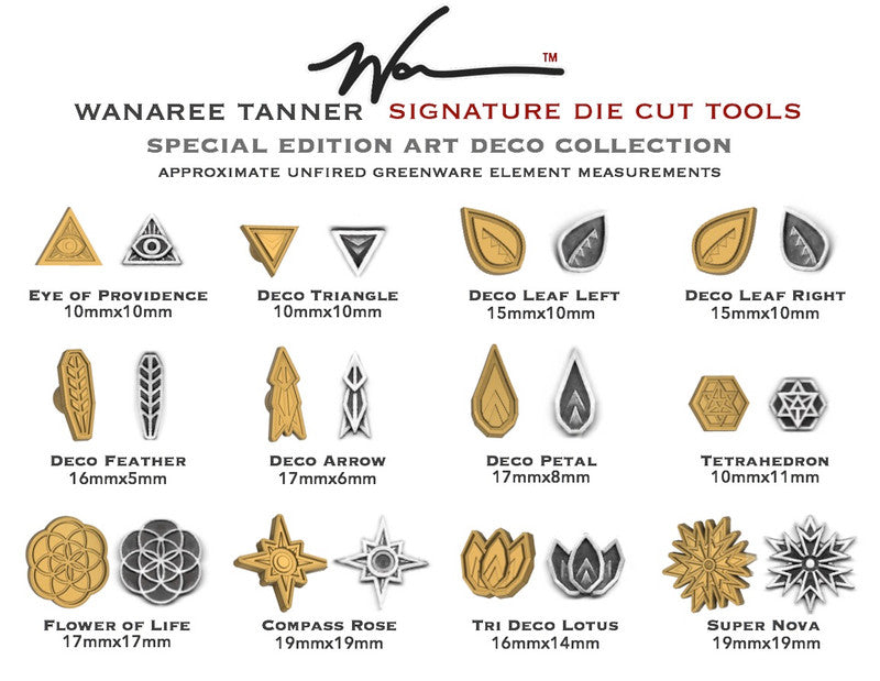 Wanaree Tanner Die Cut Tool Set 4 - ART DECO