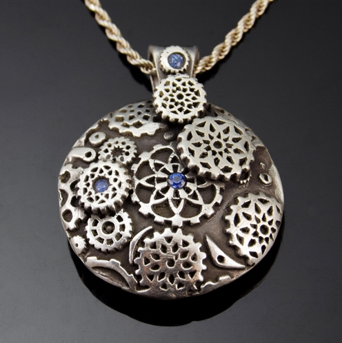 Pam East Texture Mat - Steampunk Fantasy Necklace - 264-PE2003