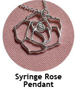 Art Clay Silver Syringe - Rose Pendant - 102-A0279