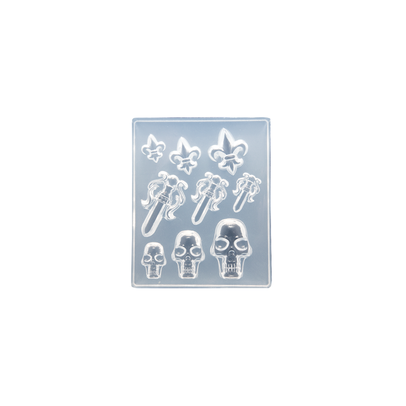 Silicone Mould - Skulls, Daggers and Lilies