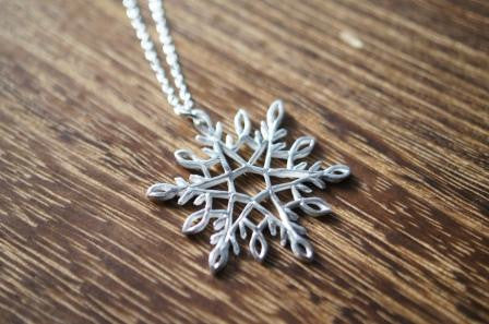 Art Clay Silver Syringe - Snowflake Pendant - 102-A0278