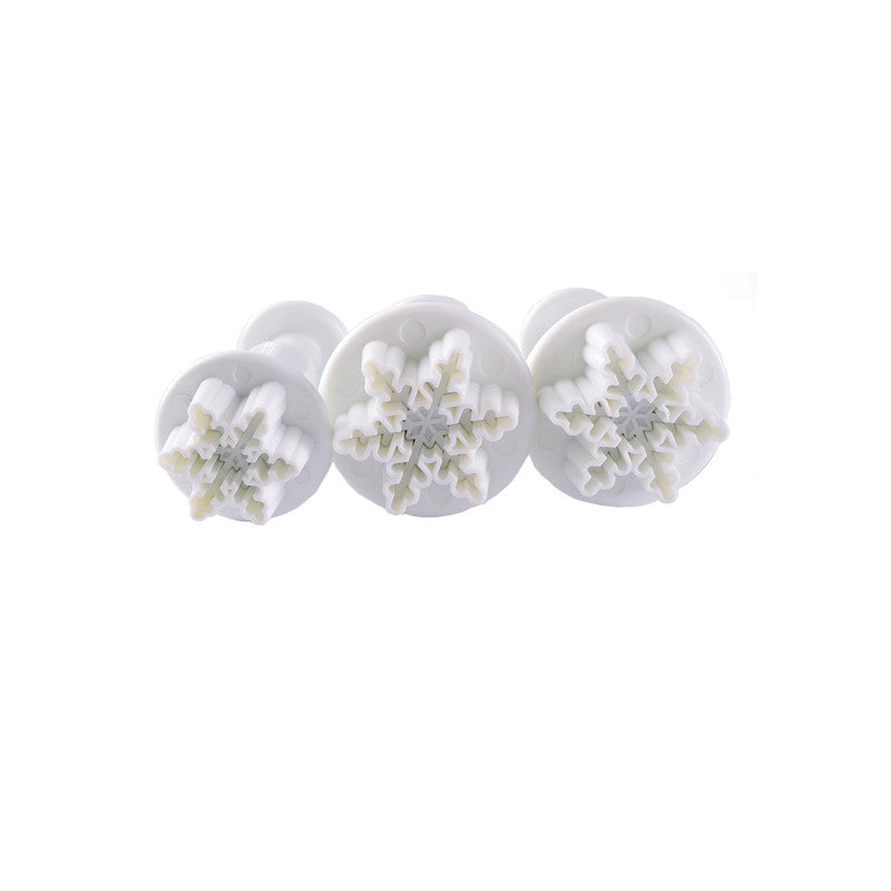 Snow Crystal Plunge Cutter - 3 sizes/set for metal clay jewellery