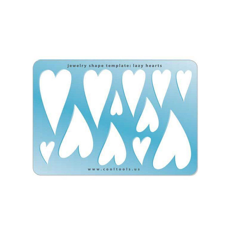 Jewellery Shape Template - Lazy Hearts