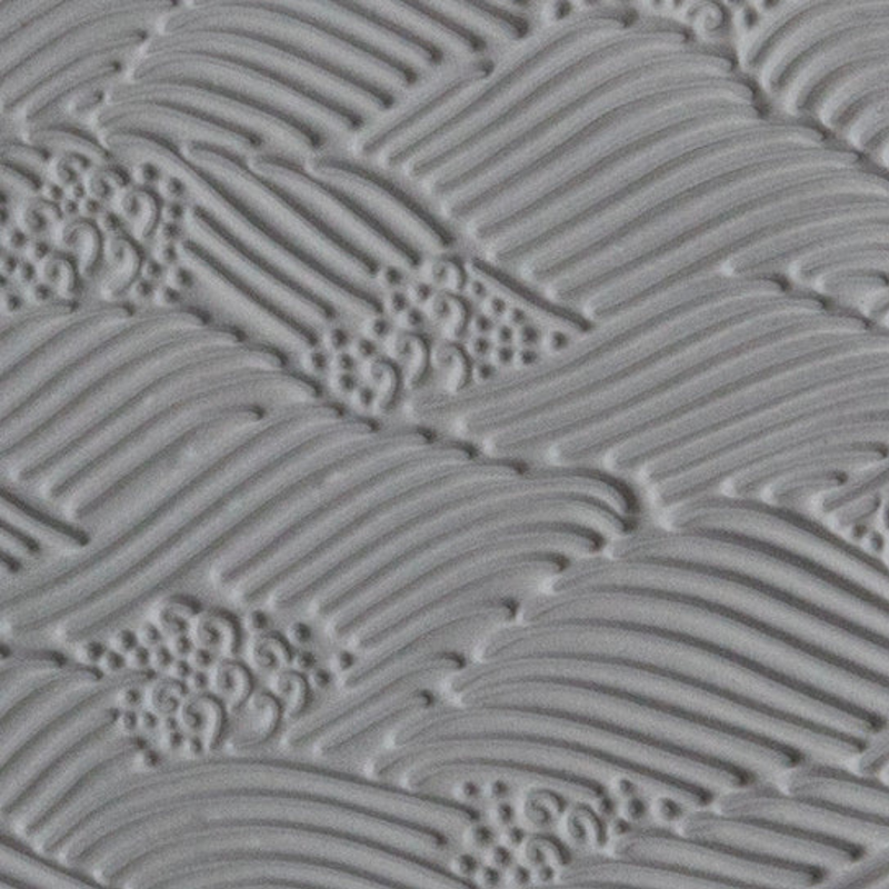 Texture Tile - High Surf, how it will look in metal clay - 103-TTL-1014