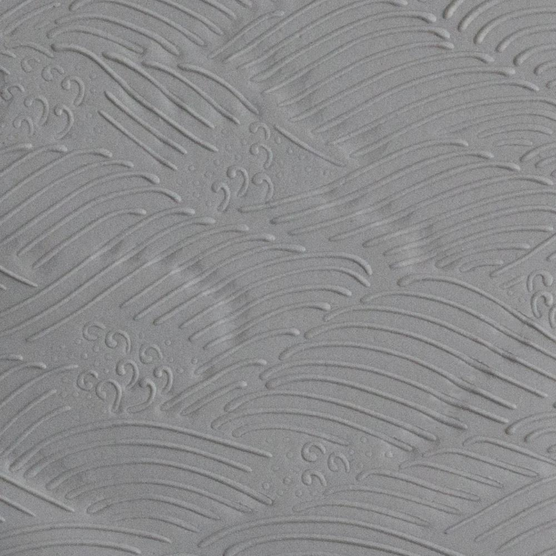 Texture Tile - High Surf Embossed - how it will look in metal clay - 103-TTL-1015