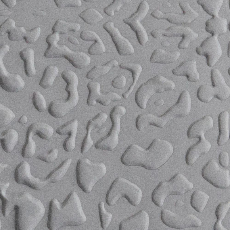 Texture Tile - Jaguar Print Embossed, what it will look like with metal clay - 103-TTL-1002