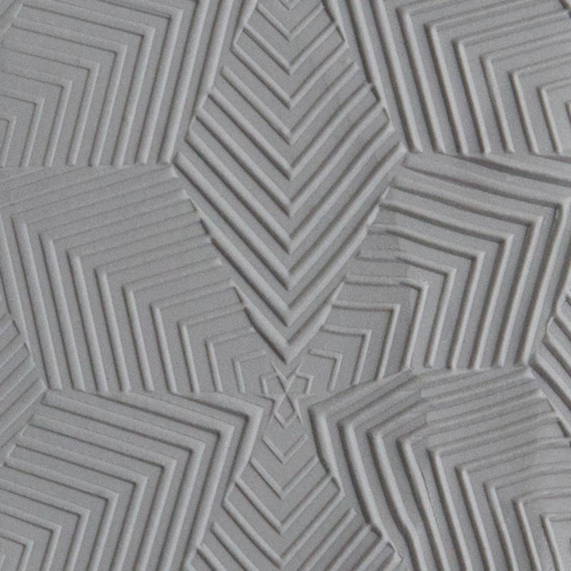 Texture Tile - Motley, how it looks with metal clay- 103-TTL-1005