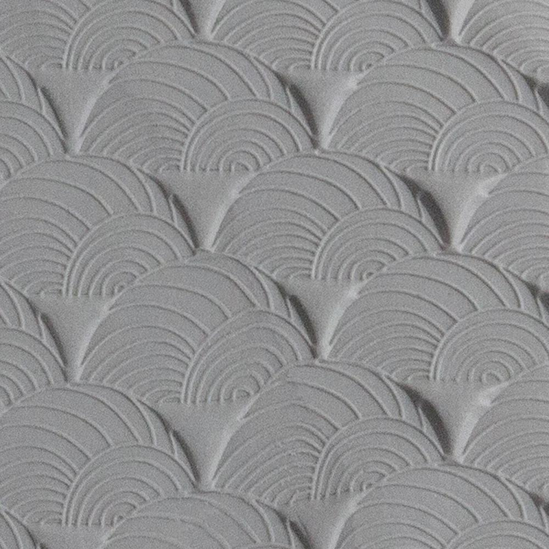 Texture Tile - Seashell Sunset, how it will look with metal clay - 103-TTL-1020