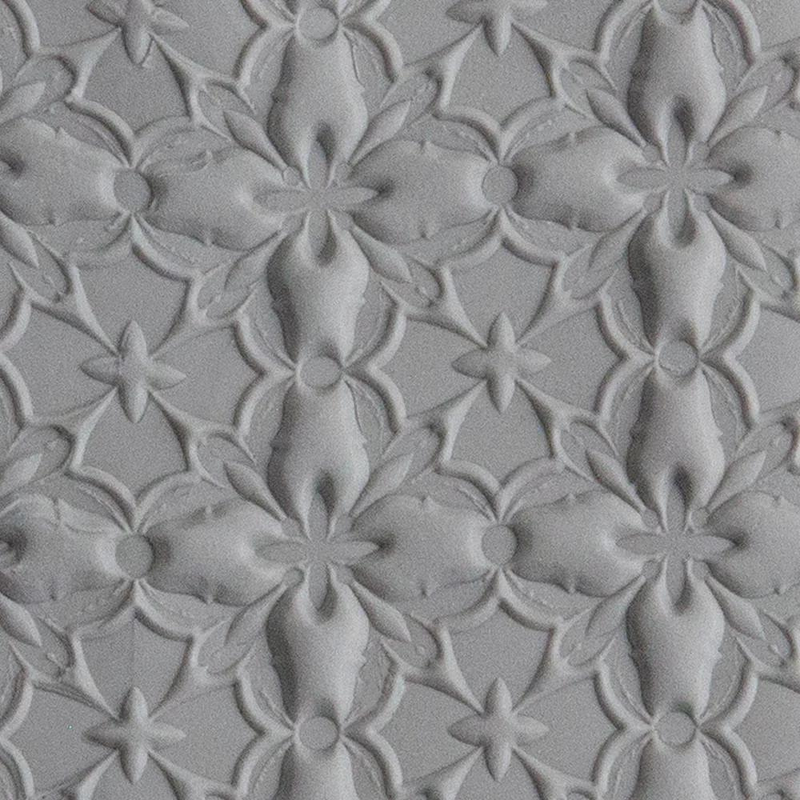 Texture Tile Talavera Embossed, what it looks like with metal clay - 103-TTL-1004