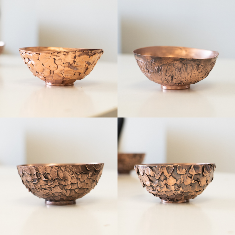 Bowls made with the Bowl Maker by Clement Marquaire - exclusive the Metal Clay Ltd in the UK