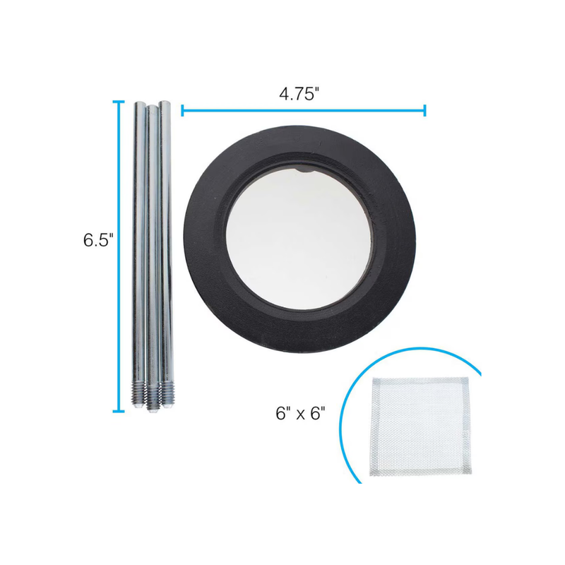 Tripod with Mesh Screen 6" Measurement
