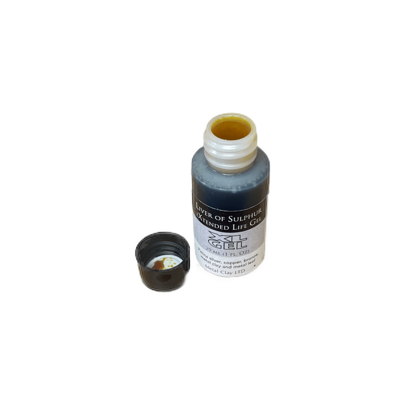 Oxidising gel, patina silver and other metals. Sulphur gel.