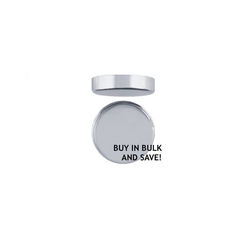Bezel Cup Plain Round - Fine Silver - 6mm