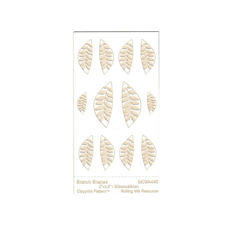 RMR Laser Texture Paper - Branch Shapes - 50 x 89mm