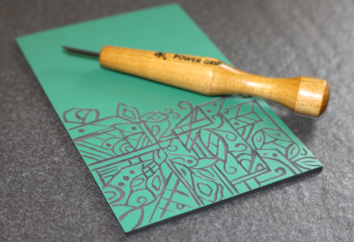 Mikisyo Power Grip V shaped Carving toolWorks beautifully with our carving mat material, make your own texture plates! - 102-F-0017
