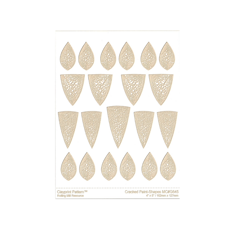 RMR Laser Texture Paper - Cracked Paint Shapes - 102 x 127mm