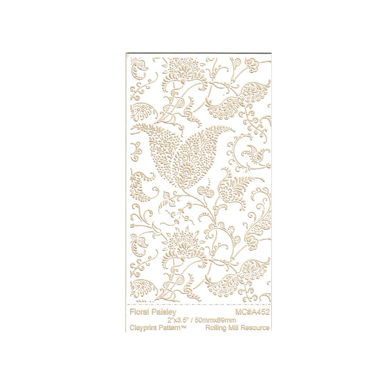 RMR Laser Texture Paper - Floral Paisley - 50 x 89mm