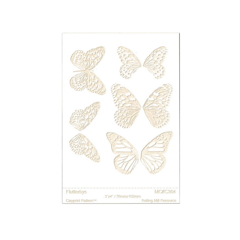 RMR Laser Texture Paper - Flutterbys - 76 x 102mm