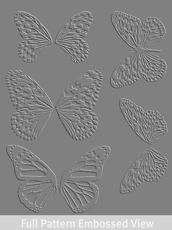 RMR Laser Texture Paper - Flutterbys - 76 x 102mm