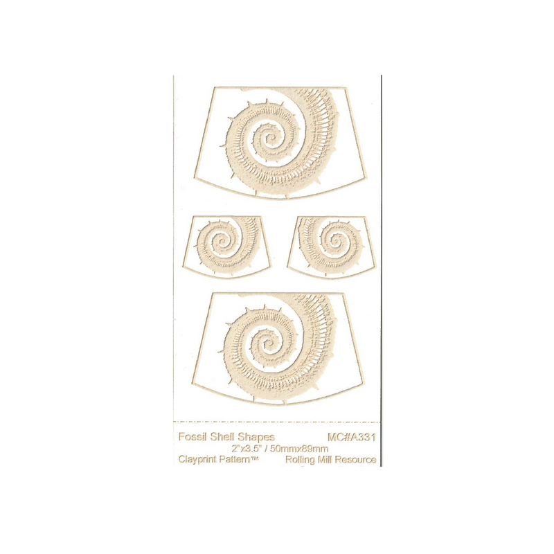 RMR Laser Texture Paper - Fossil Shell Shapes - 50 x 89mm