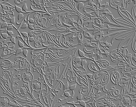 RMR Laser Texture Paper - William Morris Hyacinth - 102 x 127mm
