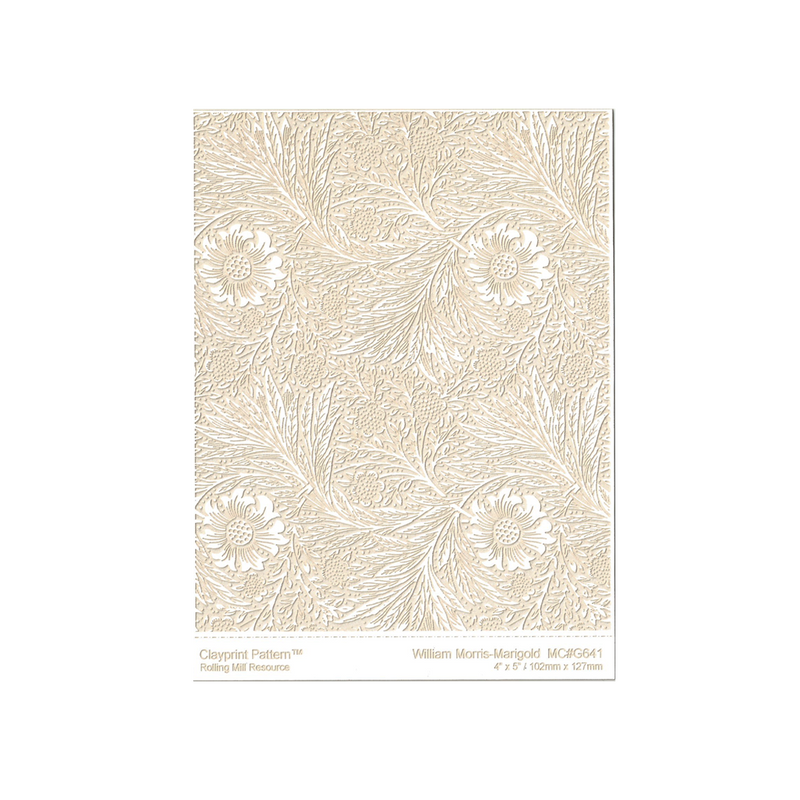 RMR Laser Texture Paper - William Morris Marigold - 102 x 127mm