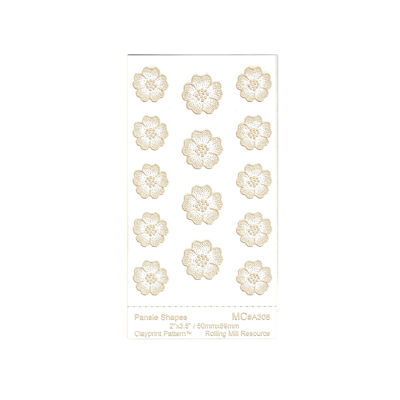 RMR Laser Texture Paper - Pansie Shapes - 50 x 89mm