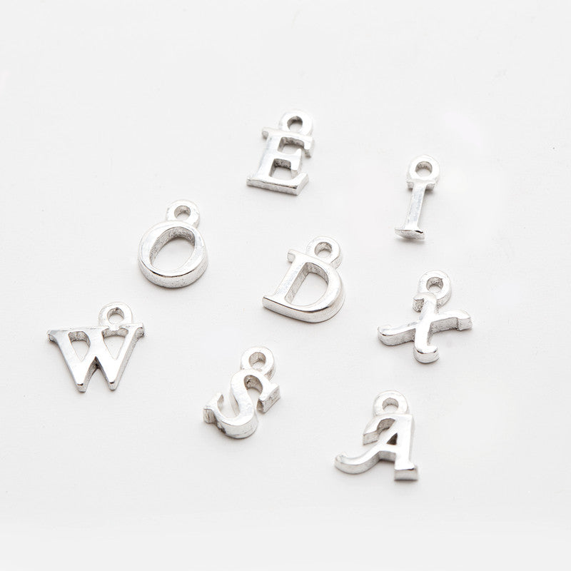 Sterling silver letter charms