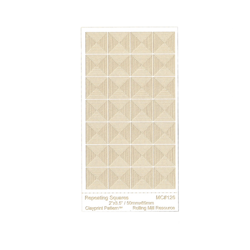 RMR Laser Texture Paper - Repeating Squares - 50 x 89mm