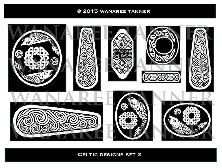 Wanaree Tanner Signature Texture Plate - Celtic 2 - Salmon of Knowledge