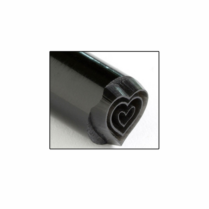 Acrylic Stamp (KS) - Triple Heart - 10mm