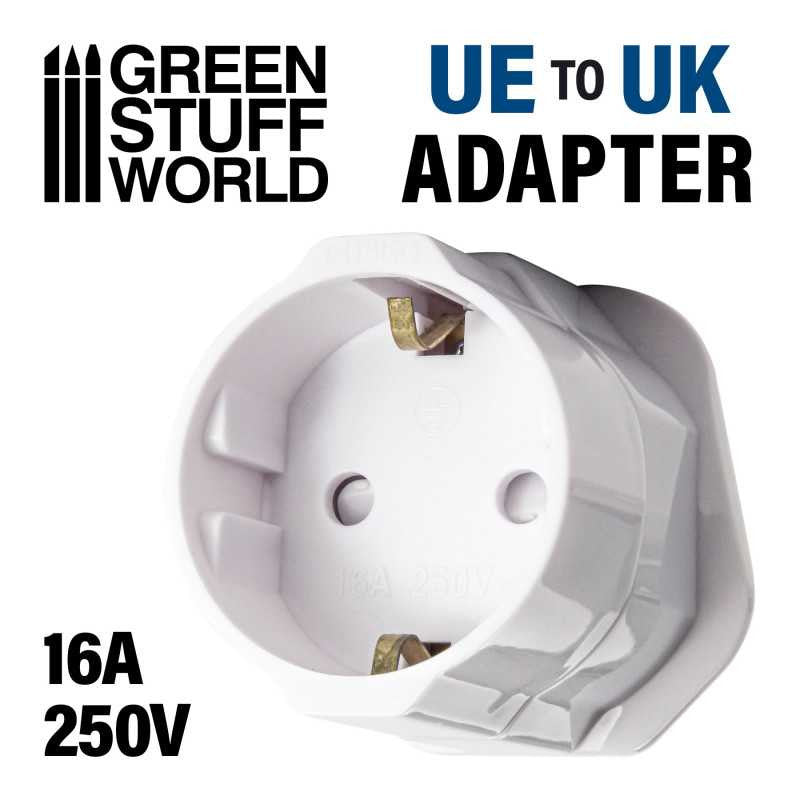Mains Plug Adapter/Converter - EU to UK